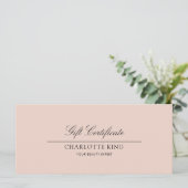 Elegant script | Zakelijk cadeaubon (Staand voorkant)