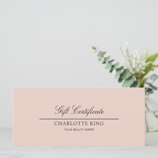 Elegant script | Zakelijk cadeaubon (Staand voorkant)