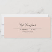 Elegant script | Zakelijk cadeaubon (Voorkant)