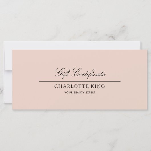 Elegant script | Zakelijk cadeaubon (Voorkant)