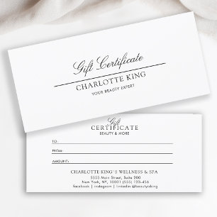 Elegant script Zakelijk cadeaubon