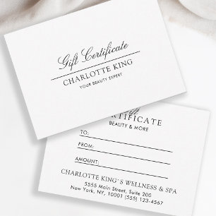 Elegant script   Zakelijk cadeaubon