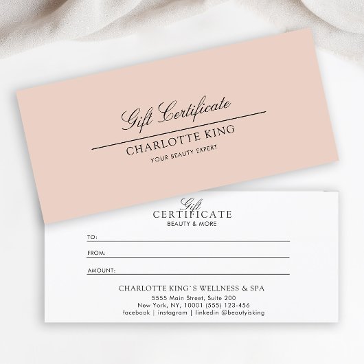 Elegant script | Zakelijk cadeaubon