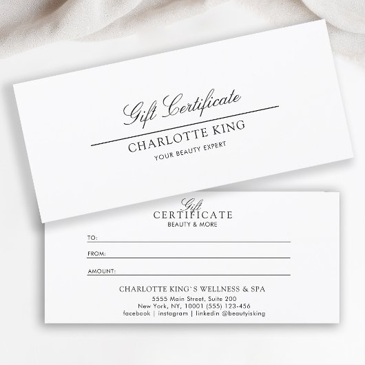 Elegant script | Zakelijk cadeaubon