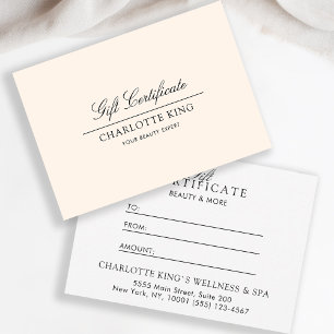 Elegant script Zakelijk cadeaubon