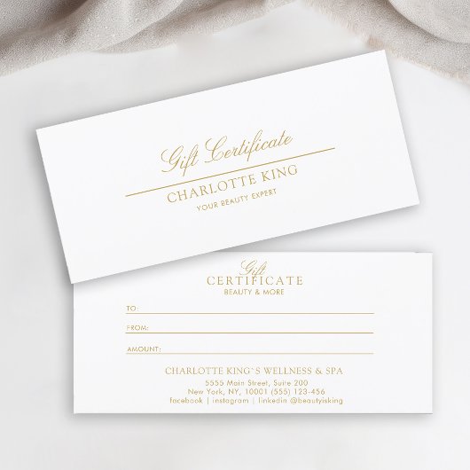 Elegant script | Zakelijk cadeaubon