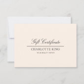 Elegant script | Zakelijk cadeaubon (Voorkant)