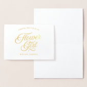 Elegant script zal je mijn Bloemenmeisje zijn Folie Kaarten (Display)