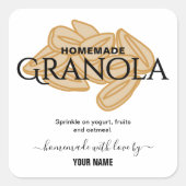 Elegant Script zelfgemaakte granola label (Voorkant)