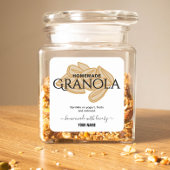 Elegant Script zelfgemaakte granola label