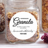 Elegant Script zelfgemaakte granola label