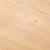 Elegant script Zeventig Roos Goud 70ste Verjaardag Acryl Uitnodigingen (Laagn)