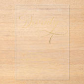 Elegant script Zeventig Zwart Goud 70ste Verjaarda Acryl Uitnodigingen (Voorkant)