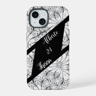 Elegant script zijn bruid bruidegom bruiloft iPhone 15 case