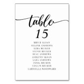 Elegant Script zitplaatsenplan  Kaart (Voorkant)