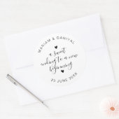Elegant Script Zoete Einde Trouwgunst Groot Ronde Sticker (Envelop)