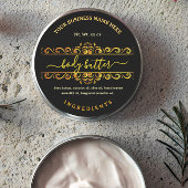 Elegant Script Zwart  Body Butter Labels