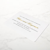 Elegant Script Zwart Formeel Oefendiner Goud Folie Uitnodiging (Gedraaid)
