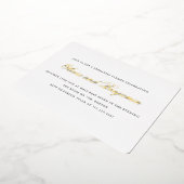 Elegant Script Zwart Formeel Repetitie Diner Goud Folie Uitnodiging (Gedraaid)