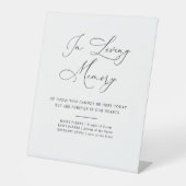 Elegant script zwart-wit bruiloft gedenkteken reclamebord met voetstuk (Voorkant)