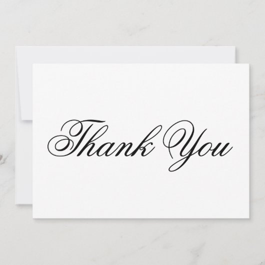 Elegant script zwart wit Dank u wel (Voorkant)