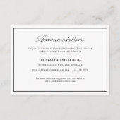 Elegant Script zwart-wit dikke rand Informatiekaartje (Voorkant)