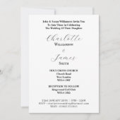 Elegant Script zwart-wit foto bruiloft Kaart (Voorkant)