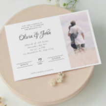 Elegant Script Zwart Wit Foto Bruiloft