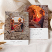 Elegant Script Zwart Wit Foto bruiloft Save the Ro Save The Date