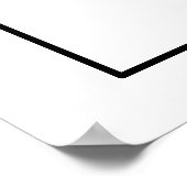 Elegant script zwart-wit gastenboek teken poster (Hoek)