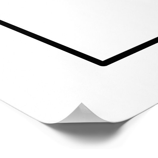 Elegant script zwart-wit gastenboek teken poster (Hoek)