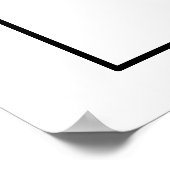 Elegant script zwart-wit Kaarten & Geschenken teke Poster (Hoek)