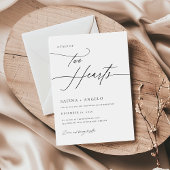 Elegant Script Zwart-wit Klassieke bruiloft Kaart