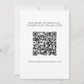 Elegant Script Zwart-wit QR Code Bruiloft Save The Date (Achterkant)