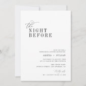 Elegant script zwart-wit repetitie diner kaart (Voorkant)