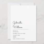 Elegant Script Zwart Wit Save the Date (Voorkant)
