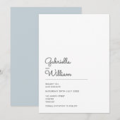Elegant Script Zwart Wit Save the Date (Voorkant / Achterkant)
