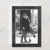 Elegant Script Zwart Wit Save the Date Wedding Kaart (Achterkant)