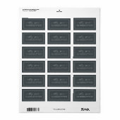 Elegant Script Zwart Wit Trouw Retouradres Etiket (Full Sheet)