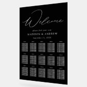 Elegant Script zwart-wit zitschema Acryl Bord (Hoek)