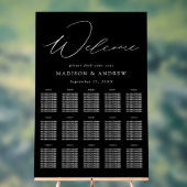 Elegant Script zwart-wit zitschema Acryl Bord (Neutraal)