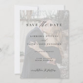 Elegant script zwart-witfotobruiloft save the date (Voorkant)