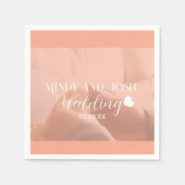 Elegant script zwevend hart foto servet