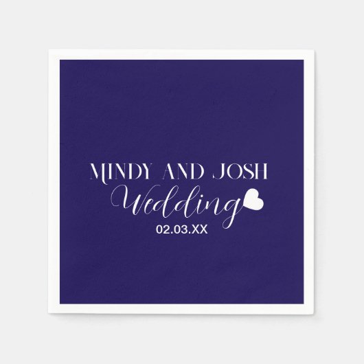 Elegant script zwevend hart servet (Voorkant)