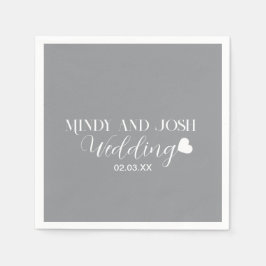 Elegant script zwevend hart servet