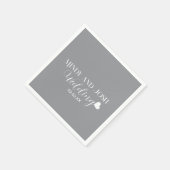 Elegant script zwevend hart servet (Hoek)
