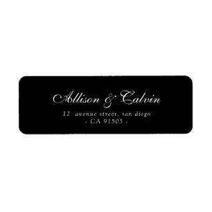 elegant scriptadreslabel etiket