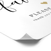 Elegant scriptbruiloft is goed voor één teken poster (Hoek)