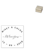 Elegant Scripted Laat Liefde Grow Bruiloft Stamp Rubberstempel (Gestempeld)