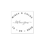 Elegant Scripted Laat Liefde Grow Bruiloft Stamp Rubberstempel (Afrduk)